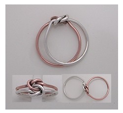 Love Knot Ring - Copper and Silver